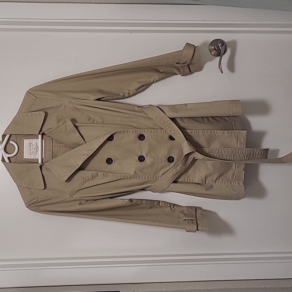 Khaki trench coat